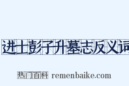 进士彭子升墓志反义词是什么意思的图片